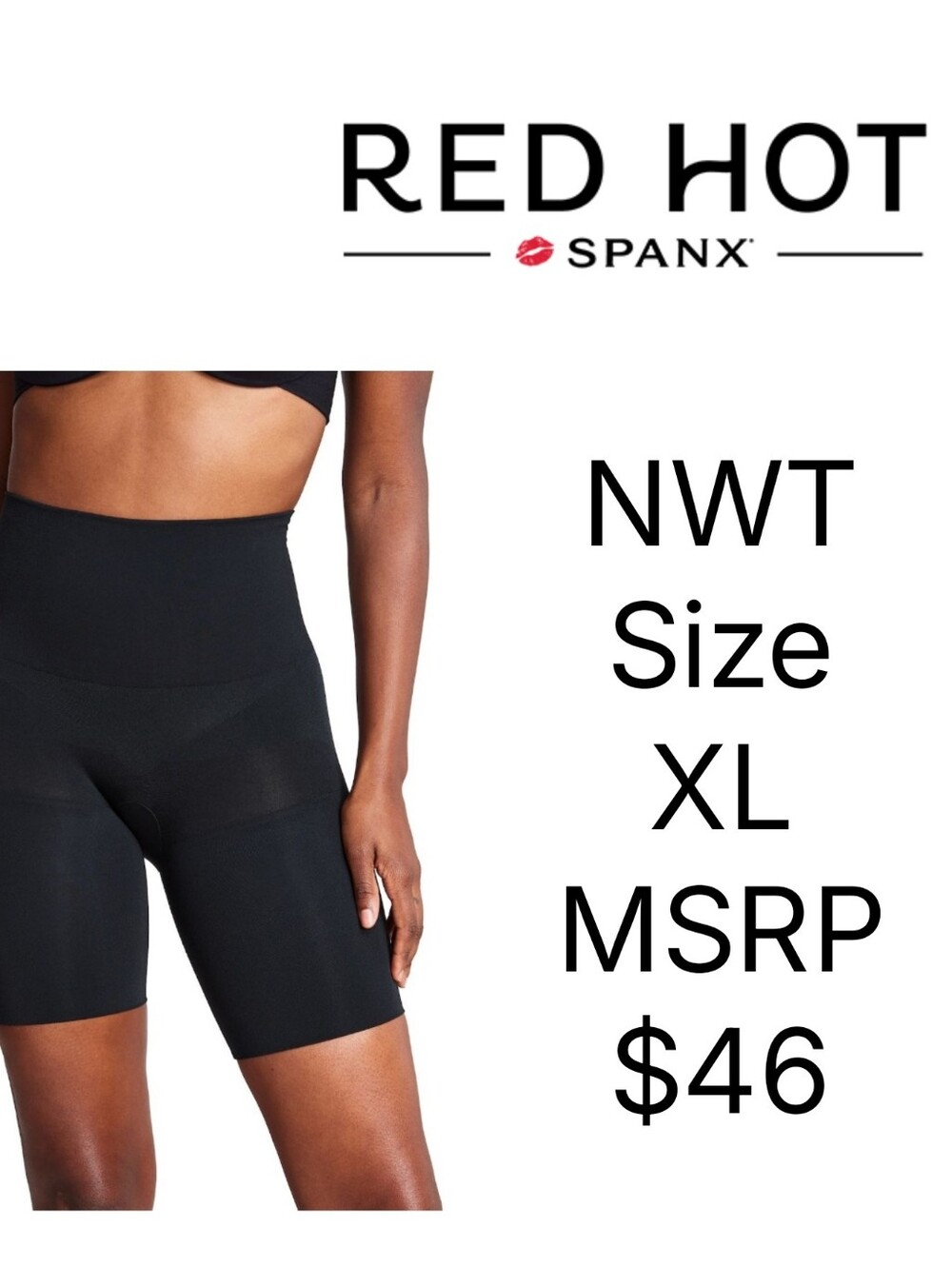 NWT RED HOT SPANX Ultra-Firm Control Shapewear Mid-Thigh Short Size XL